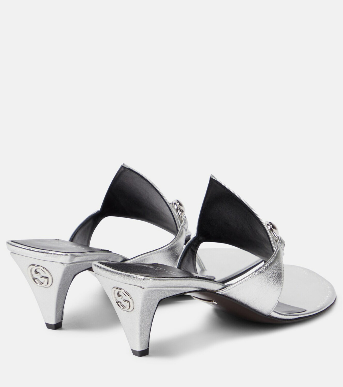 Gucci Horsebit metallic leather thong sandals Gucci
