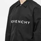 Givenchy Men's Logo Zip Shirt in Black