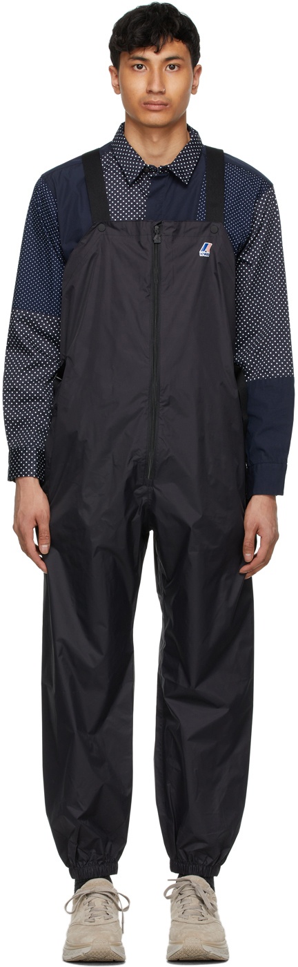 Photo: Engineered Garments Black K-Way Edition Packable Perry 3.0 Overalls