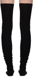 ANDREJ GRONAU SSENSE Exclusive Black Check Over-The-Knee Socks