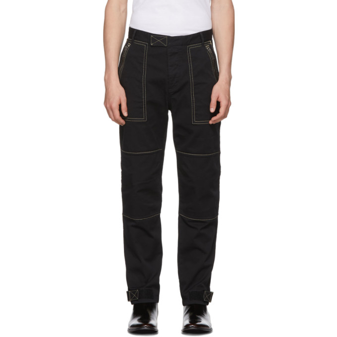 Photo: Givenchy Black Zippered Cargo Trousers