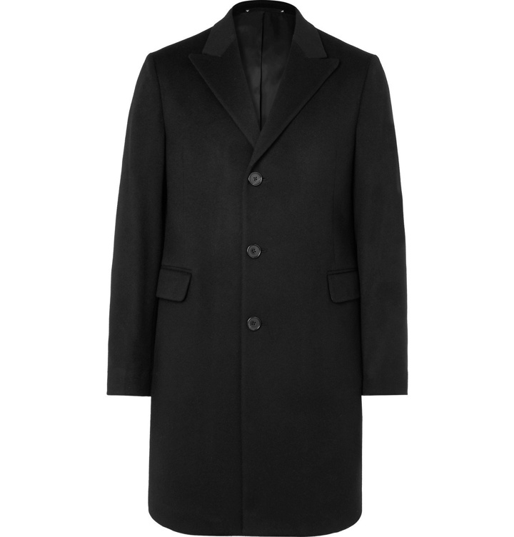 Photo: Paul Smith - Wool and Cashmere-Blend Coat - Black