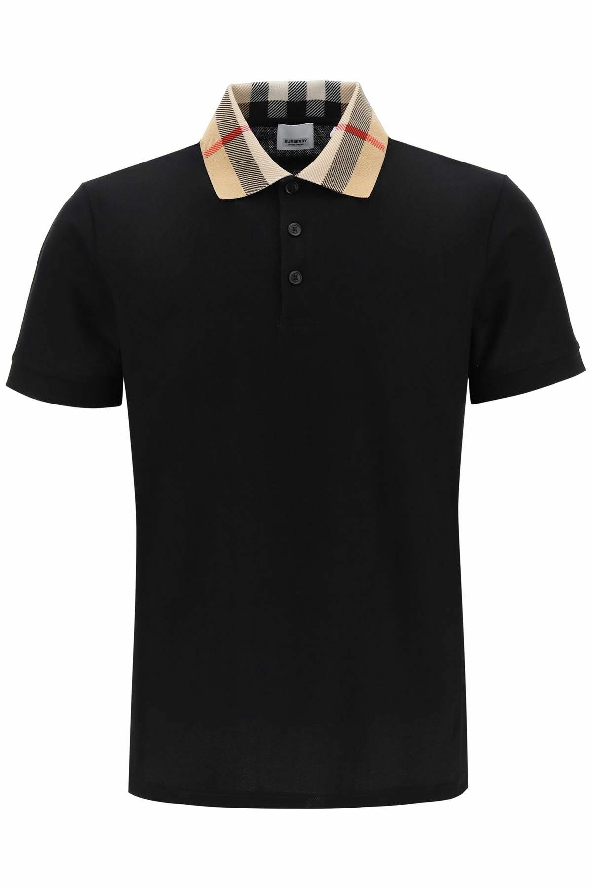 トップス Burberry black nova check polo shirt Burberry London Polo Shirt Mens Large Black Nova Check