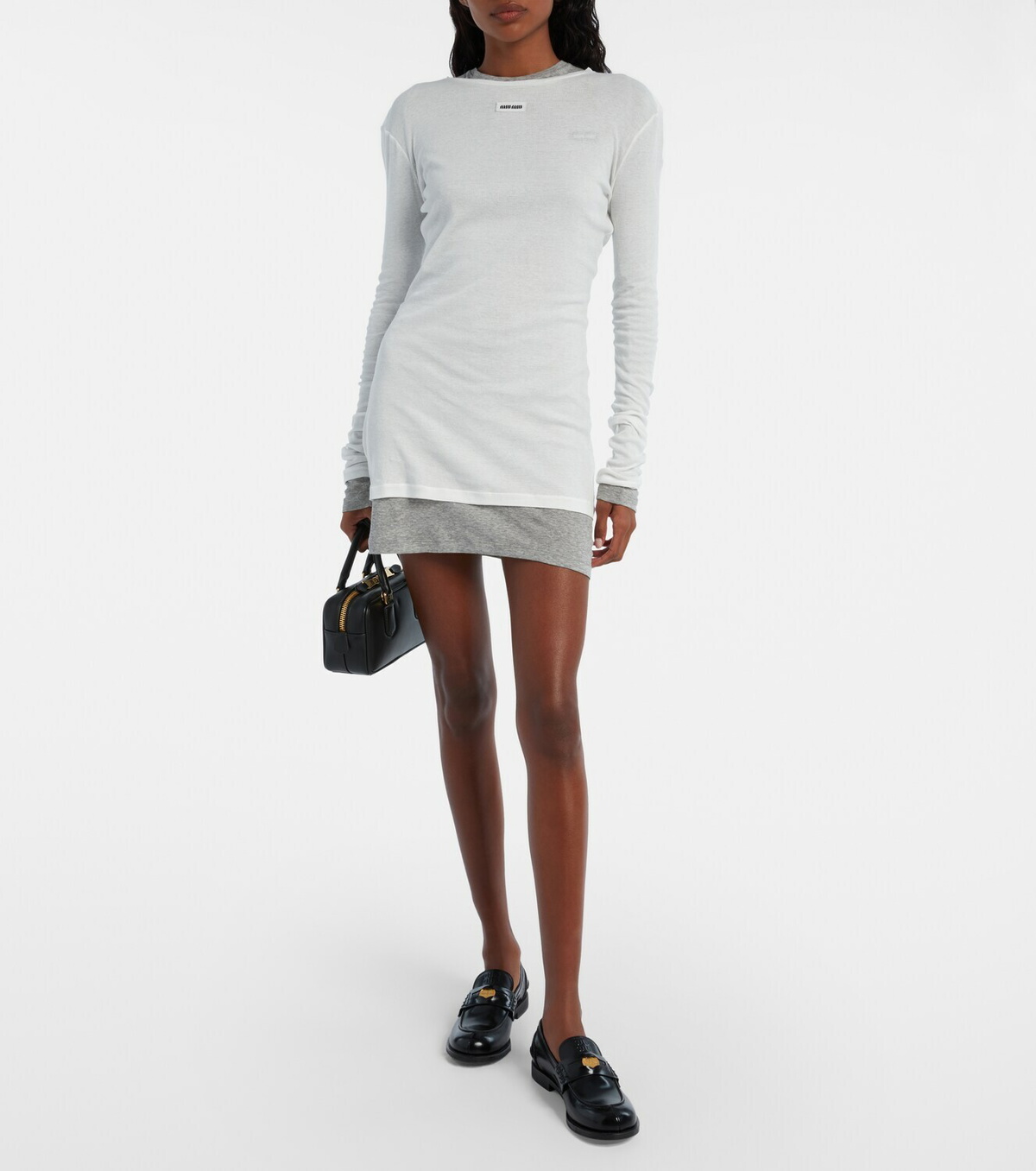Miu Miu Cotton jersey minidress