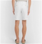 Anderson & Sheppard - Herringbone Linen Shorts - White