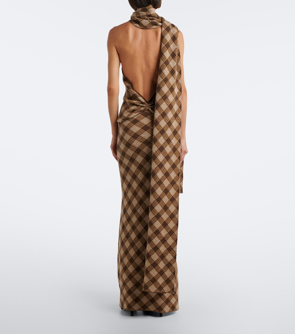 Aya Muse Kae plaid midi skirt