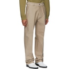 AMI Alexandre Mattiussi Beige Wide Fit Trousers