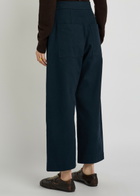 Studio Nicholson Twist Straight-leg Cotton Trousers Dark Purple