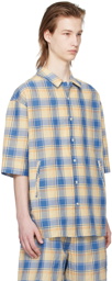 DOCUMENT Blue & Beige Check Shirt