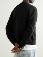AMIRI - Glittered Logo-Print Cotton-Jersey Sweatshirt - Black