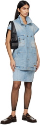 Martine Rose Blue Faded Denim Vest