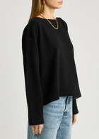 Eileen Fisher Reversible Striped Cotton top Black