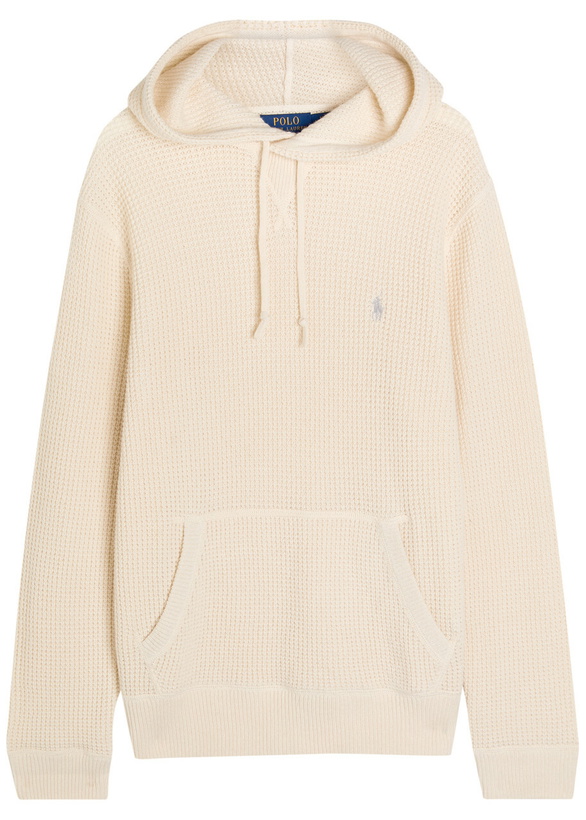 Photo: Polo Ralph Lauren Hooded Waffle-knit Wool-blend Jumper Cream