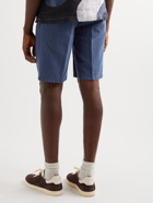 Altea - Straight-Leg Cotton, Linen and Lyocell-Blend Bermuda Shorts - Blue