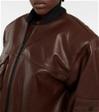 The Mannei Leather bomber jacket