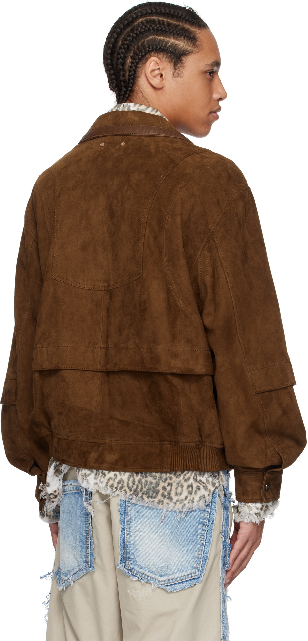 Andersson Bell Brown Mikoos Suede Bomber Jacket