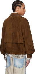 Andersson Bell Brown Mikoos Suede Bomber Jacket