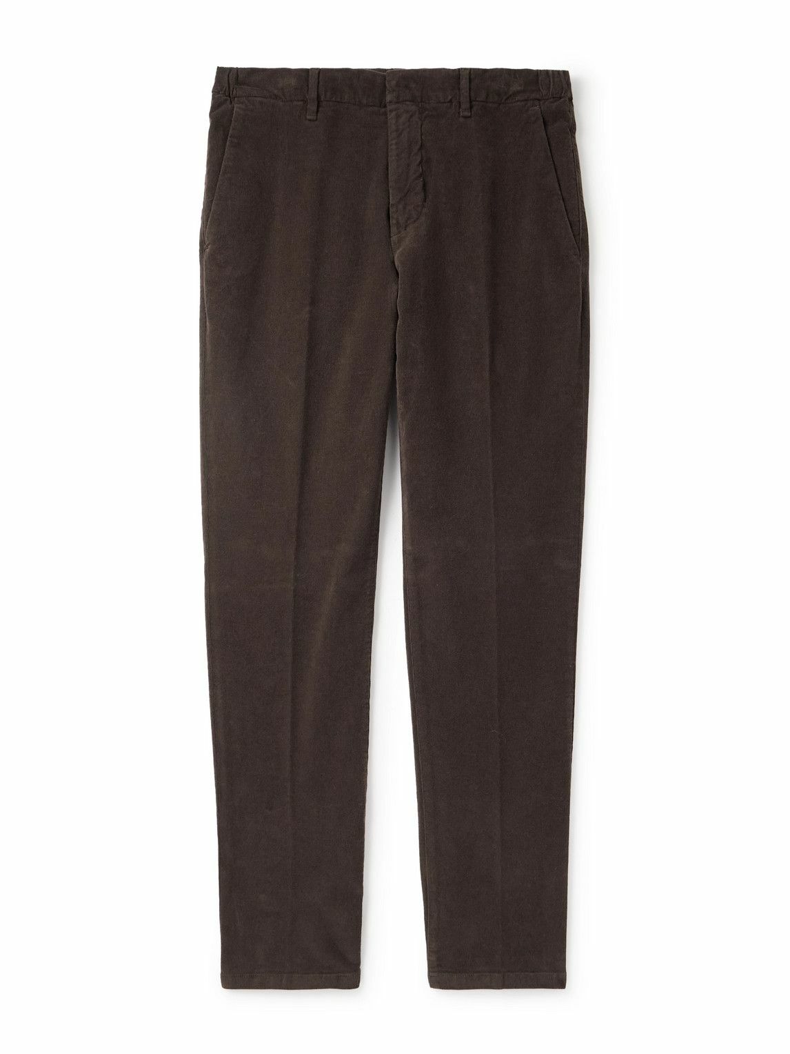 Altea - Dumbo Straight-Leg Stretch-Cotton Corduroy Trousers - Brown