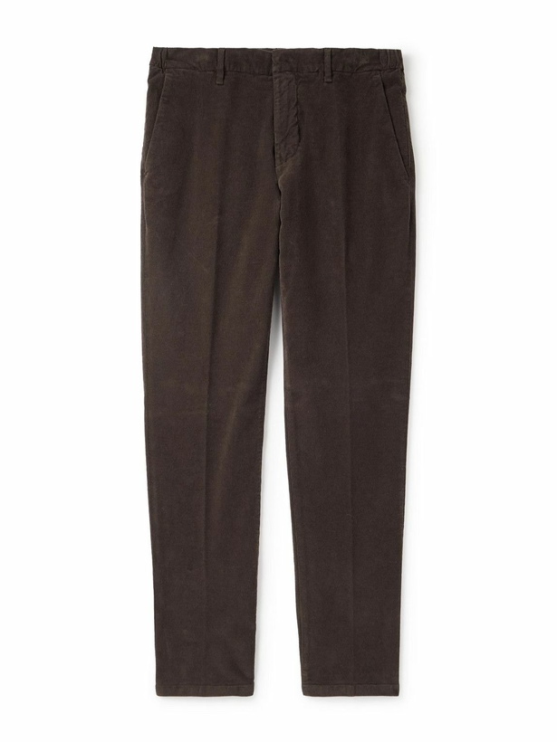 Photo: Altea - Dumbo Straight-Leg Stretch-Cotton Corduroy Trousers - Brown