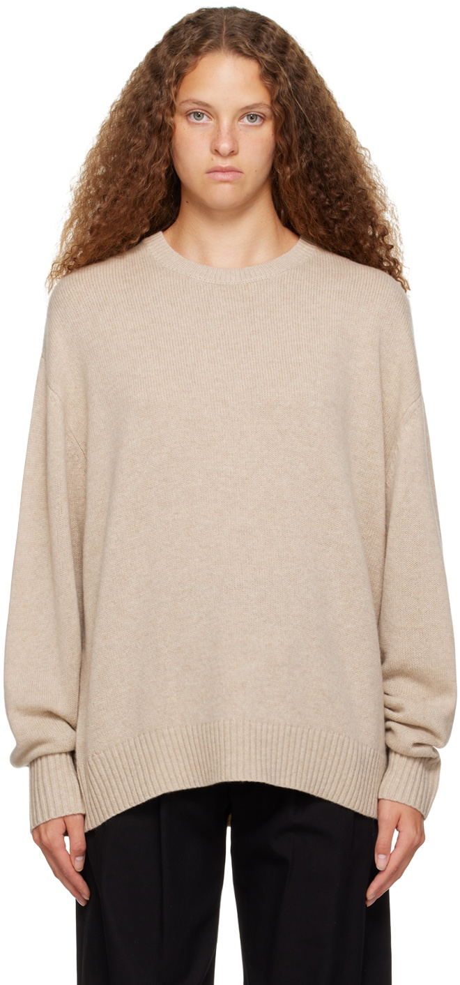 Maryam Nassir Zadeh Taupe Temple Sweater Maryam Nassir Zadeh