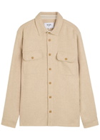 Wax London Lomond Wool-blend Overshirt Ecru