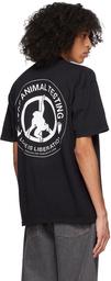 Online Ceramics Black 'Stop Animal Testing' T-Shirt