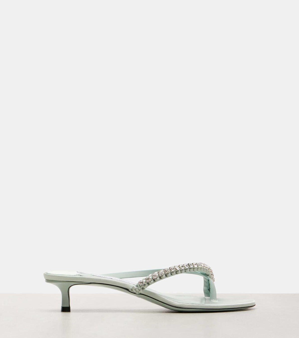 Jimmy Choo Dila 35 leather and satin thong sandals