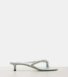 Jimmy Choo Dila 35 leather and satin thong sandals