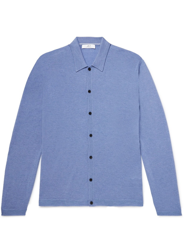 Photo: MR P. - Cashmere Polo Shirt - Blue - XL