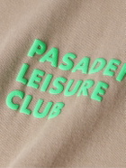 Pasadena Leisure Club - Puff Logo-Print Cotton-Jersey T-Shirt - Neutrals