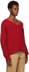 Jacquemus Red Le Chouchou 'La Maille Sargas' Sweater