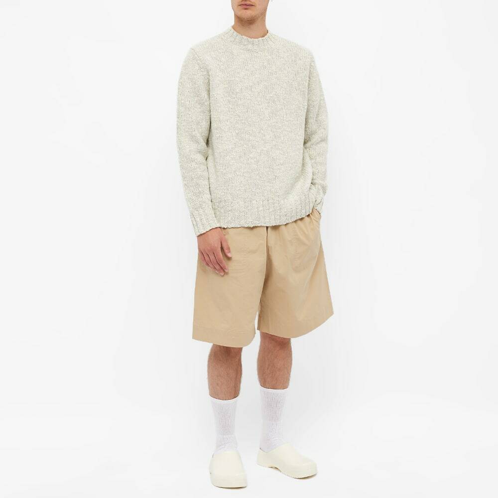 Studio Nicholson Men's Trinity Boucle Merino Crew Knit in Ice Marl