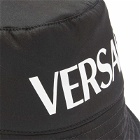 Versace Men's Reversible Bucket Hat in Black/Gold