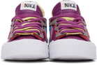 Nike Purple Sacai & KAWS Edition Blazer Low Sneakers