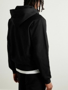 Noah - Logo-Embroidered Cotton-Jersey Zip-Up Hoodie - Black