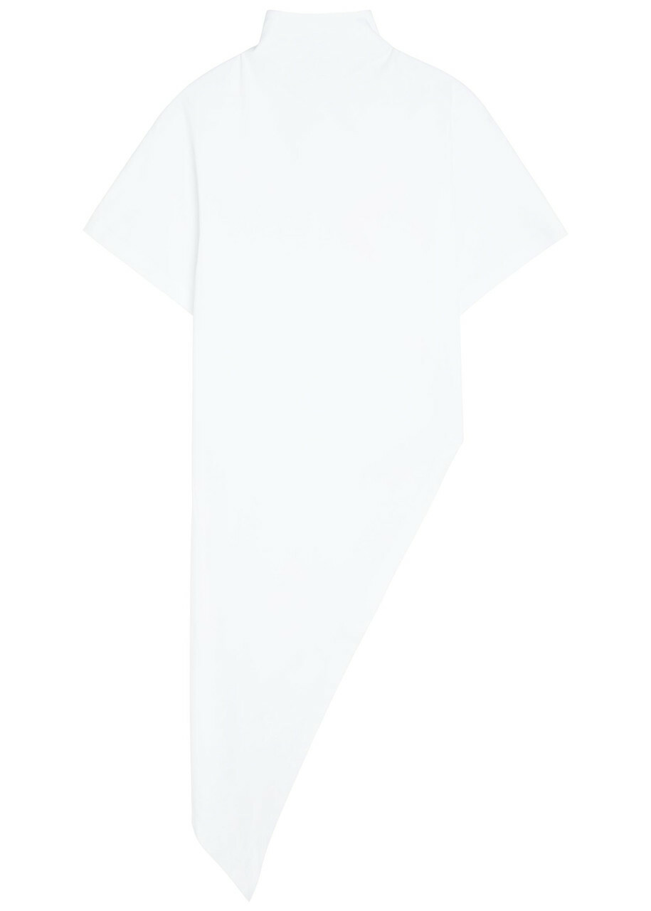 Alaïa Asymmetric Cotton T-shirt White
