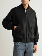 A.PRESSE - Nubuck Bomber Jacket - Black