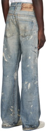 Acne Studios SSENSE XX Blue Painter Jeans