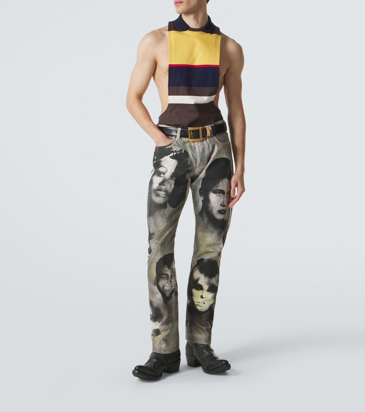 Versace Printed straight jeans