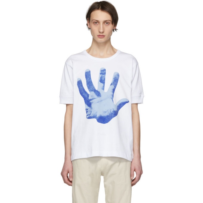Photo: Dries Van Noten White Verner Panton Edition Hand Print Hassel T-Shirt