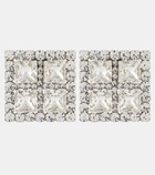 Alessandra Rich Crystal-embellished clip-on earrings