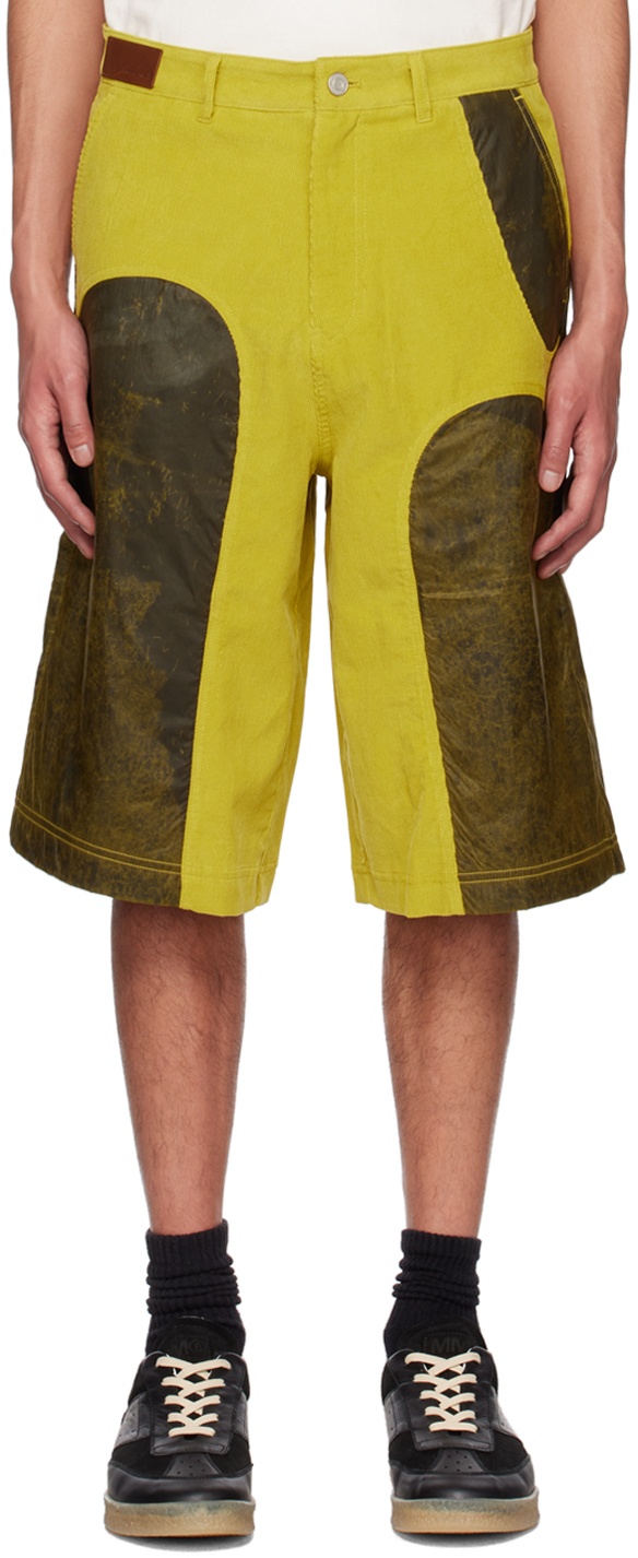 Photo: Andersson Bell Khaki & Yellow Paneled Shorts