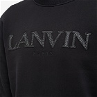 Lanvin Men's Curb Logo Crew Sweat in Black