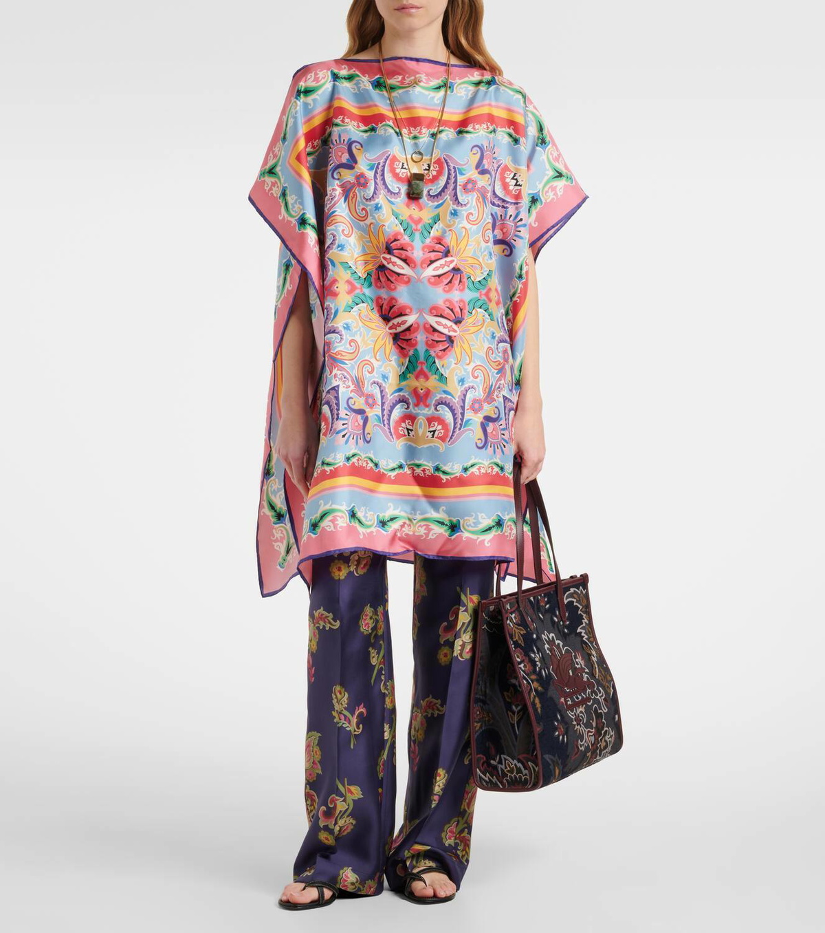 【送料&関税込】Etro Silk Foulard Etro Silk Foulard Poncho | Saks Fifth Avenue