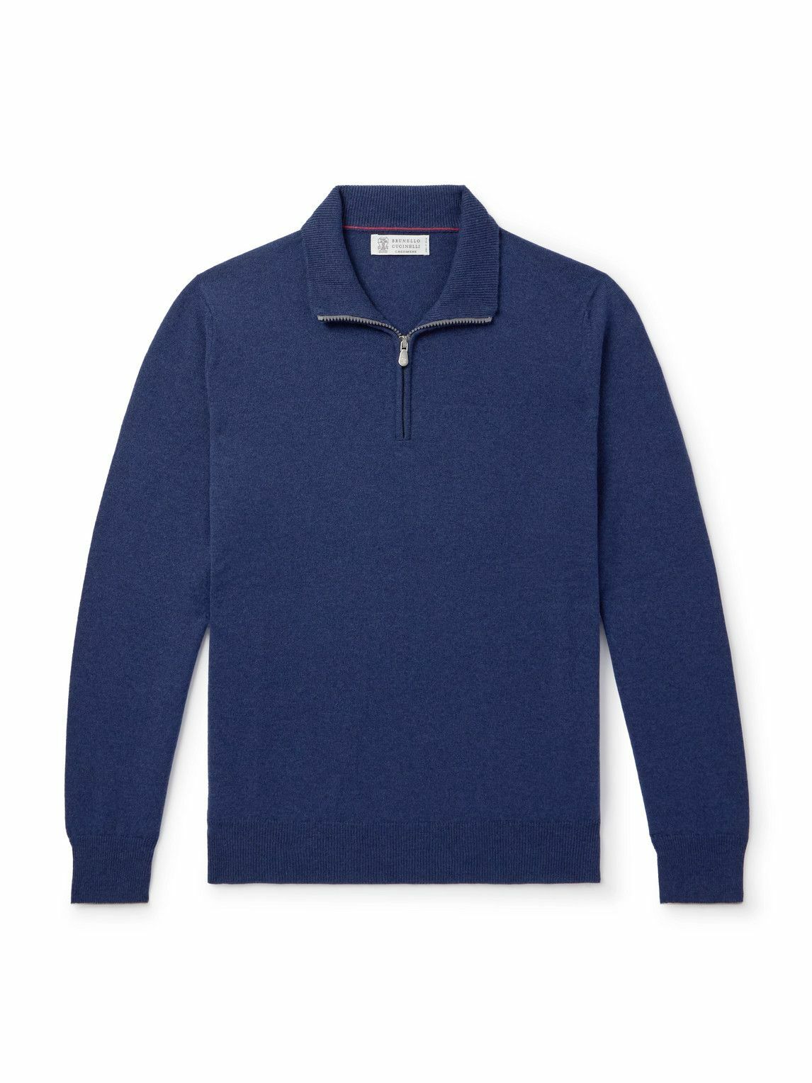 Brunello Cucinelli - Cashmere Half-Zip Sweater - Blue Brunello