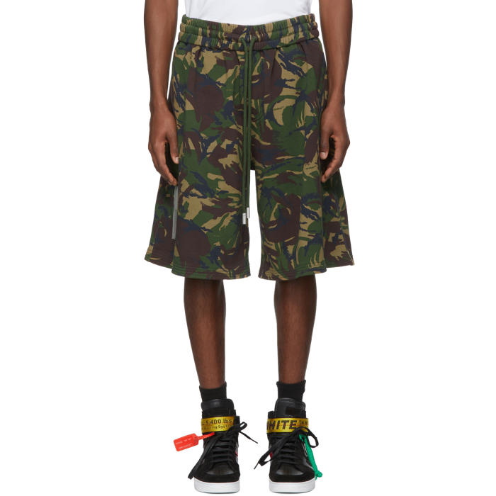 Halvtreds Raffinere Fil Off-White Multicolor Oversized Camouflage Diagonal Shorts Off-White