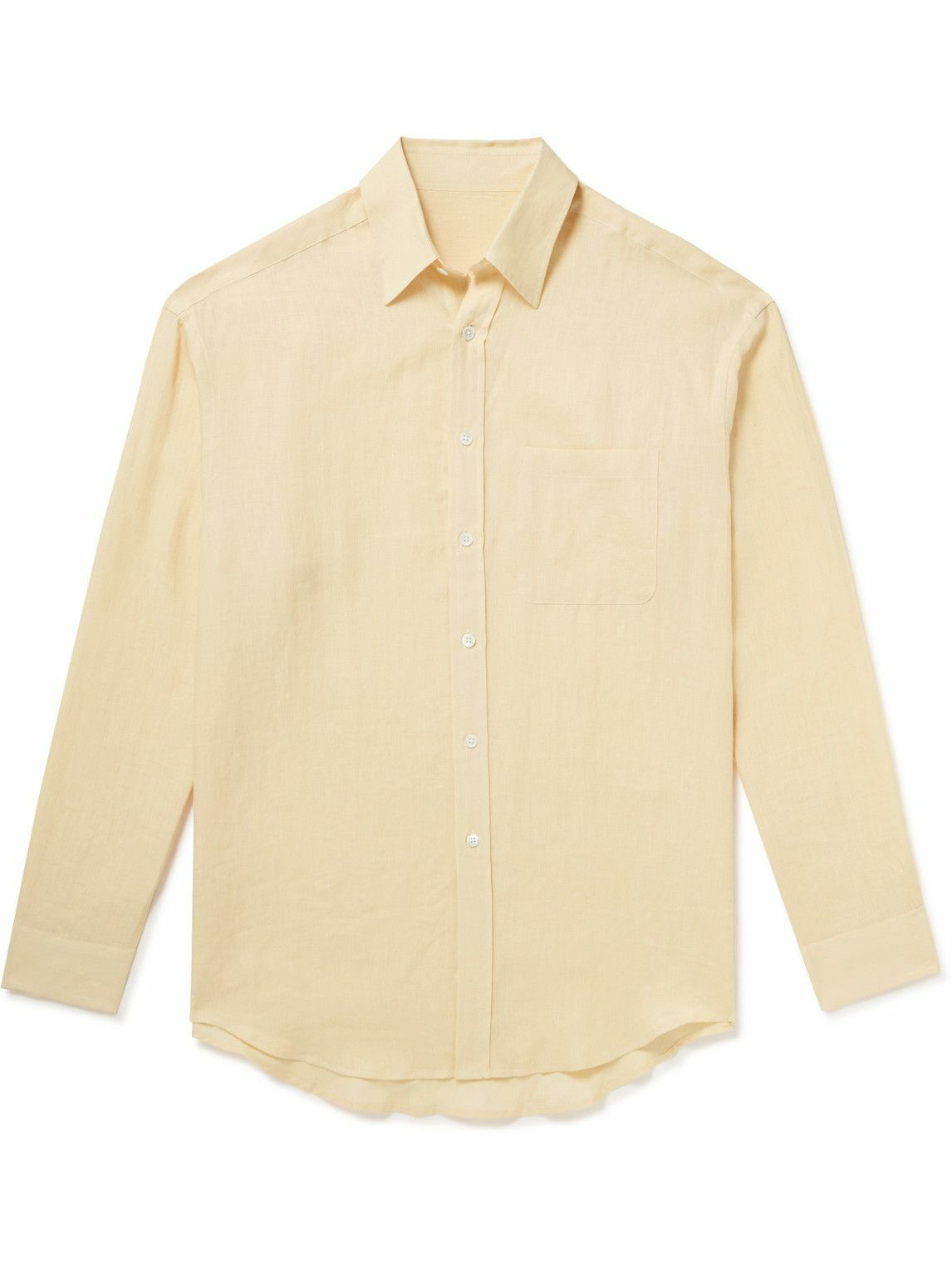 Anderson & Sheppard - Linen Shirt - Yellow Anderson & Sheppard