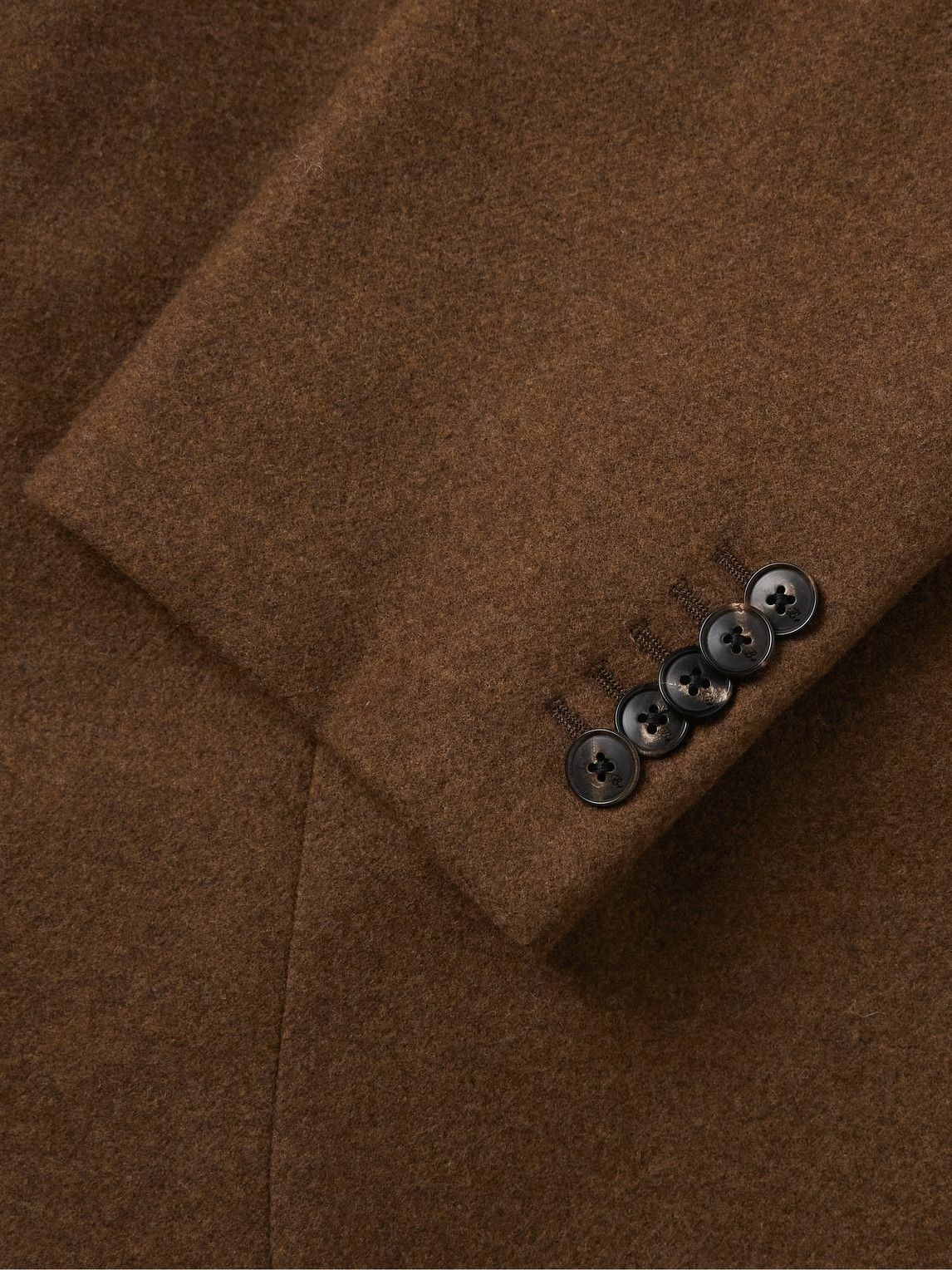 UMIT BENAN B - Brushed Wool and Cashmere-Blend Blazer - Brown