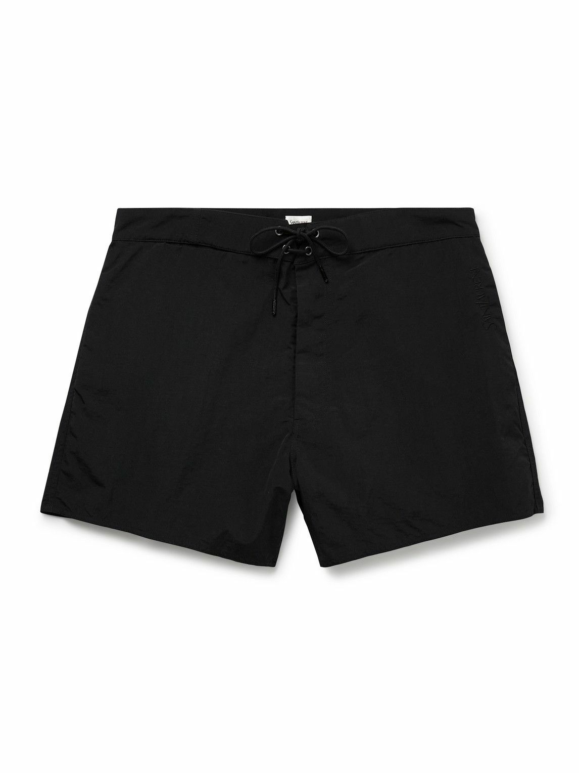 SAINT LAURENT - Slim-Fit Short-Length Swim Shorts - Black