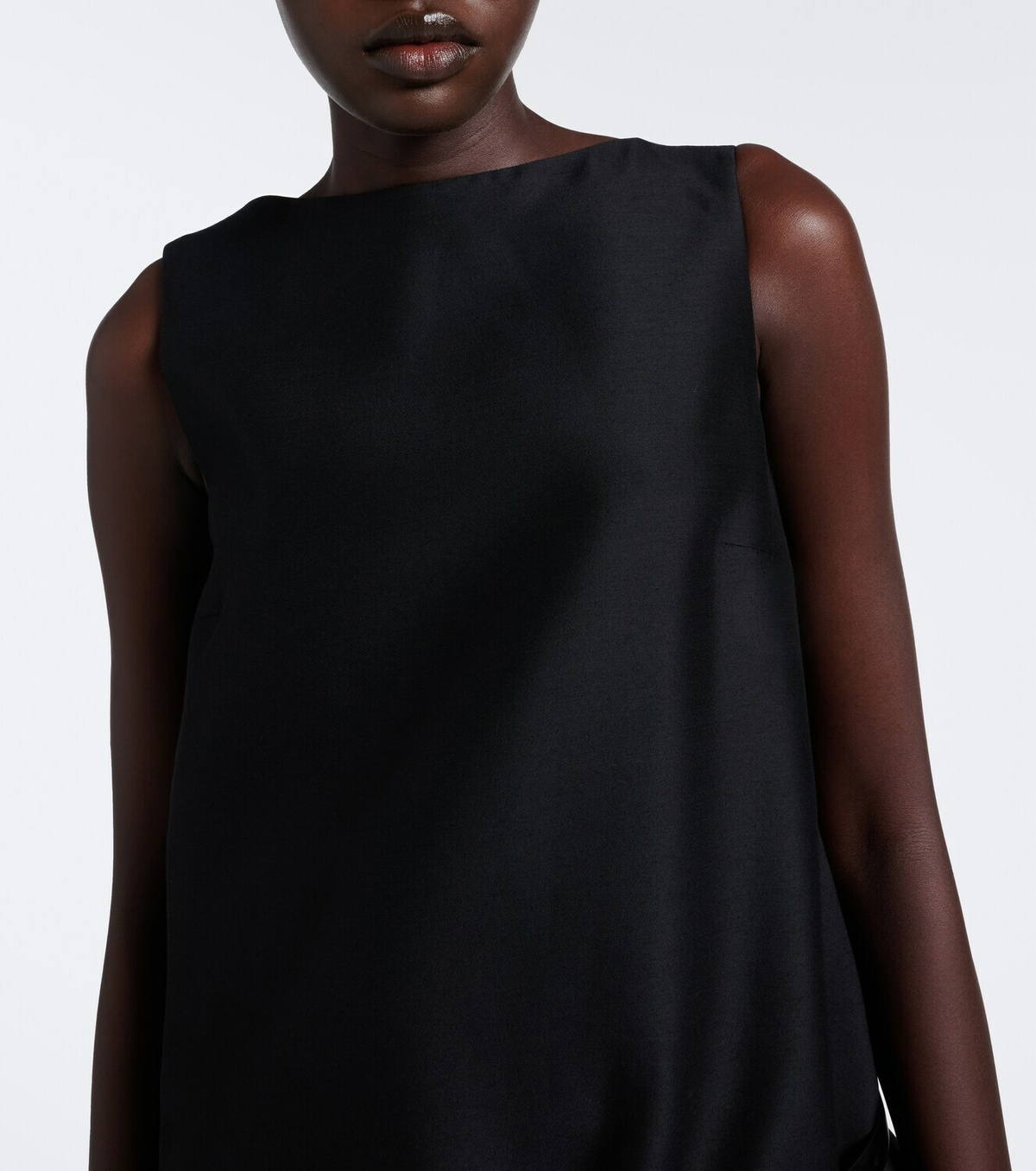 Balenciaga BB belted wool and silk minidress